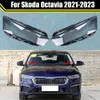 مصباح ضوء تلقائي ل Skoda Octavia 2021 2022 2023 Car Headlight Cover Cover Lens Glass Glass Handbampram