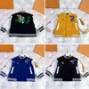 السترات FW Designer Kids Blouson Varsity Jacket Baseball Wore Wool Fleece Flocking Leather Lefant