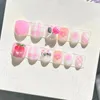 False Nails Cute Nail Decals 12pcs Kids Cartoon Art Stickers Flower Cloud Heart Pattern Rhinestones For Children Diy