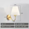 Wall Lamp American Fabric Cloth Lampshade LED Lights Sconces Bedroom Bedside Living Room Stair Home Decor Interior Lighting