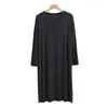 Women's Sleepwear Men'S Nightgown Male Solid Color Long Sleeve V Neck Nightdress Robe Homewear For Sleeping Comfortable