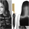 Haar rechters Haar rechte borstel Richter Rechter Flat Iron Smoothing Verwarming Kam Druk op recht Curling Electric 220623 Dr DHDXV