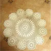 Tafelkleed Vintage Gehaakte Onderzetters Katoen Kant Cup Mat Placemat Handgemaakt 70/80/90/100/110CM Rond Shabby Chic DIY Gehaakt