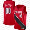 Anpassade män kvinnor ungdomar barn portland''trail blazers''00 carmelo''anthony 3 c.j. '' McCollum Green Camo Black White Blue Red Retro Basketball Jersey