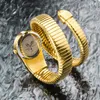 Polshorloges uthai W105 Kijk voor vrouwen licht luxe metalen slangenarmband waterdichte tijgerkop unieke diamanten dames mode trend horloges