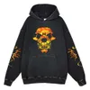 Y2K Haruku Schädel Hoodies Devil Grafik 100% Baumwoll -Sweatshirts Gothic Streetwear Hip Hop Übergroße Pullover Halloween -Kleidung