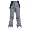 Pantalons de ski alpine hommes et femmes hivernaires sports extérieurs chauds à nœud de vent chaud étanche noire gris neige 231221