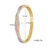 Bangle Classic Simple Copper Gold Color Jewelry Bracelets Korean Fashion Accessories Luxury Designer Girl's Unusual For