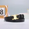 Fashion Classic Women Designers Belts Womens Mens Casual Letter Smooth Buck Belt Bredd 2,5 cm med låda