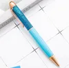 Quicksand Ballpoint Pen 눈부신 다채로운 모래 반짝이 야구 포인트 학생을위한 금속 크리스탈 펜