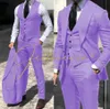 Black Classic Men Suit 3 pièces Tuxedo Revers Grooms Plean Maridaux Set Fashion Business Blazer JacketPantsVest 231221