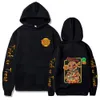 Jul halloween fleece hoodies anime demon slayer satoru gojo tryck huva pullover streetwear y2k mäns lösa tröjor