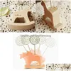 Other Home Decor Birthday Gift And Wedding Favors New Cute Animal Wooden Place Card Holder For Bedroom Decorate Drop Delivery Home Gar Dh5Ku