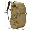 Outdoor Bags 50L Tactical Backpack Outdoor Sport Hiking Rucksack Army Molle Daypack Camping Hunting Climbing Waterproof Fishing Military BagsL231222