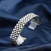 Watch Bands Edelstahl -Uhrband -Armband Männer gebogene Ende für Band Frauen Mode -Gurt -Einsatz -Verschluss Accessoires 17 20mm