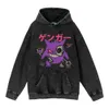 Vintage Japanese Anime Hoodies Streetwear 100% moletons algodão