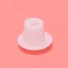 그릇 플라스틱 둥근 모양의 커버 나사 캡 뚜껑 흰색 100pcs 5mm dia 구멍