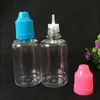 1500pcs 30ml PET Dropper Bottles Clear Drop Bottle Eye Drops Plastic Empty Bottles with Colors ChildProof Cap E Oil Liquid Vemtt