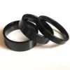 Bandringe 100pcs Großhandel Mix Los 4mm 6mm 8mm schwarzes Flachbänderkomfort 316L Edelstahl Ring Unisex Schmuck 231222