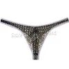 Bikini en dentelle transparente des hommes sous-vêtements Sexy String Tangas Pouche G-string Pouche Planture de sexe respirant