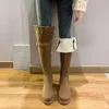 Boots Luxury Thin Thin Overtheknee Chelsea Botas Woman Zip Heels Endract Stretch Botte Transover Edge Wool Win Winter Boots Women2021