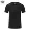 T-shirts masculins 22023 T-shirt à cou rond sportif d'été T-shirt Round Fitness Fondule Fast Dry Sleeve Vierge Custom Logo