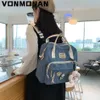 3 w 1 plecak dla nastoletniej dziewczynki pierścień Buckle Portable Travel Rame Bag Femal School Badge Woman Rucksack Satchel 231222