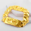 Charmarmband 18k guldfyllda kommer inte att blekna armband för män kvinnor pulseras de plata de ley mujer bijoux femme ädelsten bröllop smycken 231222