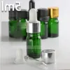 7 Bapa resistente à criança em estilo Criança vazia 5ml Garraco de gotas de vidro verde para 5 ml e garrafa líquida embalagem essencial de óleo