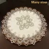 British Modern Fabric Lace Trim Banquet Party Big Natecloth Bedroom Balconie Petite table ronde Tapiste décoration de Noël 231221