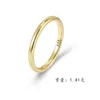 Bröllopsringar minimalistiska kvinnor Enkel koreansk glansig staplingsfingerring 925 Sterling Silver Gold Plated Stapble Plain Brand Ring 231222