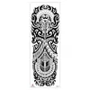 Makeup new full Tattoo arm waterproof tattoo sticker black and white large flower set