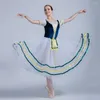 Stage Wear 20008 Red/Navy Blue Velvet Bodice med vit spandex Lång romantisk balett Tutu Girls Women Performance Costume