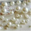 Hele 1000 pcs nieuwe mode witte gemengde faux parels losse kralen 4 mm 6 mm 8mm 10 mm 12 mm fit Europese armbanden DIY214W