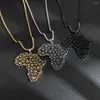 Colliers pendants Collier de carte africain pour hommes et femmes cartes à boucères personnalisées en acier inoxydable accessoires accessoires