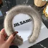 Lüks Lady Winter Real Mink Kürk Head Band Kadınlar İçin Saç Aksesuarları Solid Head Sargılar Sıcak Kürklü Hediye 231221