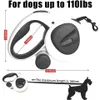 Lance automatique rétractable pour animaux de compagnie 5m de long Dog Walking Traction Lead with Waste Sac Dispensver Puppy Durable LED Light Rope Supplies 231221