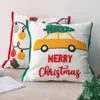 Cover cuscino per decorazione natalizia da snow fifliw cuscino ricamo quadrata di cotone 45x45cm 231221