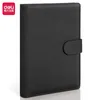 Livre-cahier de taille A5 standard livre de notes d'affaires Big Notebooks feuilles en vrac noir / marron PU couverture 100 feuilles attachées