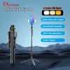 Fangtuosi 1700mm draadloze selfie stick statief stand opvouwbare monopod met LED -licht voor smartphones balanceren steady shooting live 231221