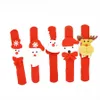 120 PCS Christmas Patting Circle Bracelet Watch Osmas Children Gift Santa Claus Snowman Deer Année Party Toy Decoration 231221