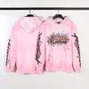 2023FW Hellstar Studios Pink Hoodie Men Men Bluzy Bluzy Hoods Star Pullovers 231221