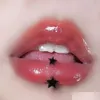 Joyas de perforación de labios labret, también es un anillo, un anillo D de hilo externo de la estrella Star Spicy niña auricular oreja de clavos de entrega dhhkm