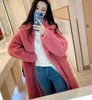 Women's Fur Long Faux Jacket Designer Women Winter Coat Thick Warm Oversize Chunky Outerwear Overcoat Real Lambswool Coats