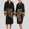 Bath Robe Designer Long Hoodie Lovers Couples Longstyle Luxury Printing Coton brillant Coton luxueux Couple de peignoir en gros