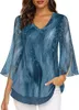 Camicette da donna Summer Ladies Materiale Chiffon Blusa Classic Office a maniche lunghe Shirt Shirt Shirt Tunic Tunic Cash