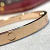 Highquality Fashion Gold Boler Bransoleta ze stali nierdzewnej Męskie bransoletki Słynne luksusowe projektanci marka biżuterii 4 diamenty 6 mm346Q