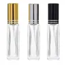 Bouteille en verre carré de parfum transparent 4 ml 8 ml de pulvérisation pour échantillon cosmétique liquide 500pcs lot livraison gratuite omvfd