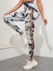 Active Pants Salspor Tie Dye Sexy Sporty Leggings Woman Hollow Out High midjen Sömlös fitness Kvinnor Aktivkläder Push Up Yoga