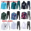 22 23 Real Madrids Tracksuit Set Training Suit Män och barn Fotbollsjacka Chandal Survetement Size S-2XL